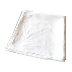 Nappe vintage en coton damassé pour table ronde monogramme mr * d4 * Nappe vintage en coton damassé pour table ronde monogramme mr * d4 *