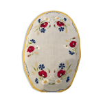 Napperon ancien broderie fait main 52x35cm