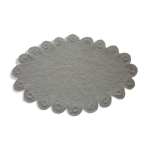 Napperon blanc ovale en coton crochete Napperon blanc ovale en coton crochete