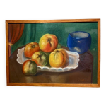 Nature morte aux fruits signe j de sereys et date 1974