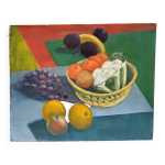Nature morte huile sur carton signe rollason