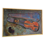 Nature morte au violon signée Nature morte au violon signée