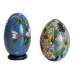 Oeufs de collection émaillés cloisonnés vintage Oeufs de collection émaillés cloisonnés vintage
