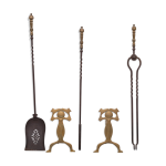 Outils de cheminée en laiton néerlandais Outils de cheminée en laiton néerlandais