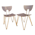 Pair of mikado 1800 chairs, designed by walter leeman, kusch + co, germany, 1970s