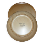 Paire de 2 assiettes plates en grs cnp village
