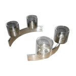 Paire de 2 chemins de table avec 2 chandeliers acier bross