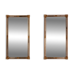 Paire de 2 grands miroirs rectangulaires baroques dorés deknudt du xxe siècle Paire de 2 grands miroirs rectangulaires baroques dorés deknudt du xxe siècle