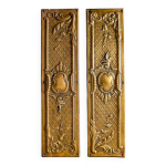 Paire ancienne plaques de propret porte h30cm