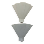 Paire d'appliques d angle vintage, pl�tre blanc mat, france, 1970