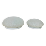 Paire d'appliques boule verre mouchet de vianne demi sphre