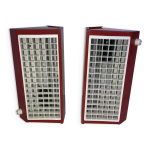 Paire d'appliques mtal ikea type v204 rouge