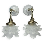 Paire d appliques murales tulipes fleurs