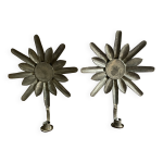 Paire d appliques unique, fleurs métal 1960 - 70 Paire d appliques unique, fleurs métal 1960 - 70