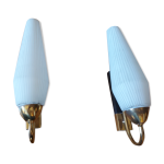 Paire d'appliques vintage 50's lunel