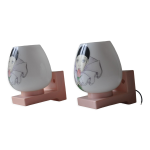 Paire appliques vintage opaline enfant Paire appliques vintage opaline enfant