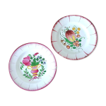 Paire d'assiettes faence les islettes xixme sicle