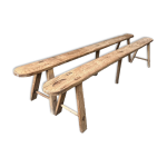 Paire de bancs en ch�ne