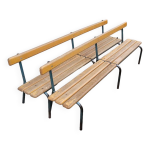 Paire de bancs d'�cole enfant maternelle mullca 1950s