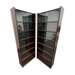 Paire de bibliothèques vitrines vintage années 1960 Paire de bibliothèques vitrines vintage années 1960