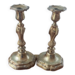 Paire de bougeoirs en bronze