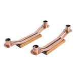 Paire de bougeoirs ch�ne et bronze cuivr�