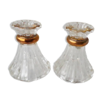 Paire de bougeoirs cristal Paire de bougeoirs cristal