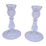 Paire de bougeoirs cristal Paire de bougeoirs cristal