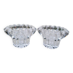 Paire de bougeoirs en cristal