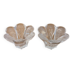 Paire de bougeoirs cristal d'arques