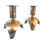 Paire de bougeoirs design bouillet bourdelle, lyon, annes 70