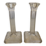 Paire de bougeoirs gomtriques art dco
