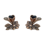 Paire de bougeoirs en laiton gilde