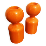 Paire de bougeoirs de liisi beckmann pour gabbianelli ann�es 60