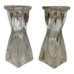 Paire de bougeoirs vases anne 50