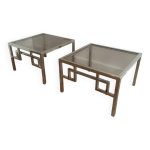 Paire de bouts de canap� design chrom�s