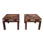 Paire de bout de canap de forme extrme orientale