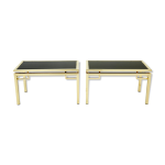 Paire de bouts de canap laiton guy lefevre pour maison jansen annes 70