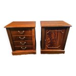 Paire de caissons de bureau, blocs de classement en acajou de style anglais
