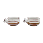 Paire de caquelons vintage en grs, japon