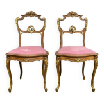 Paire de chaises en acajou style louis xv