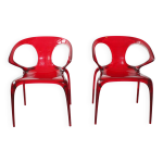 Paire de chaises ava par song wen zhong pour roche bobois, xxme.
