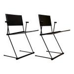 Paire de chaises ballerines par herbert ohl pour matteo grassi 1990