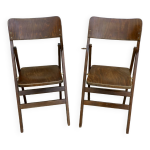 Paire de chaises de bistrot baumann, pliantes
