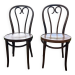 Paire de chaise bistrot en bois courb thonet