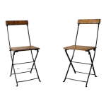 Paire de chaises de bistrot pliables, france, 1930 Paire de chaises de bistrot pliables, france, 1930