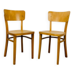 Paire de chaises bistrot thonet, bois, annes 60