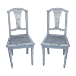 Paire de chaises cannes 1900 style louis xvi