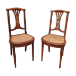 Paire de chaise cann�es 1930