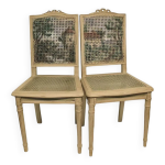 Paire de chaises cannes